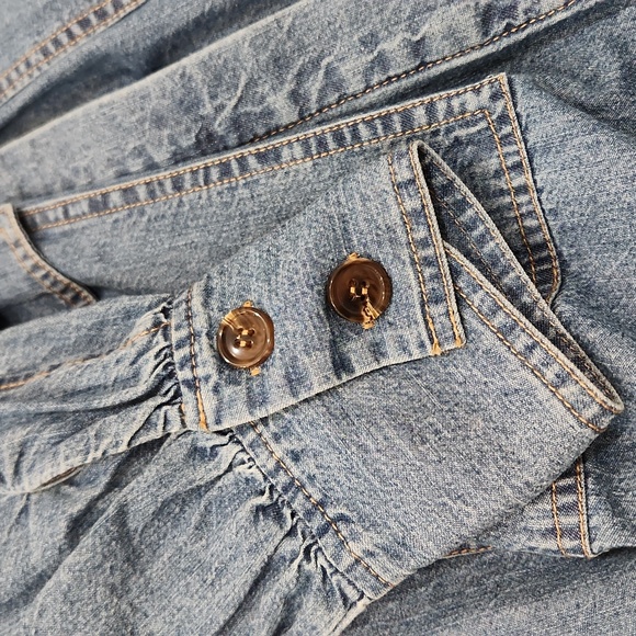 Eloquii Belted Stonewashed Denim Dress, Blue, US Women's 14 - Picture 8 of 8